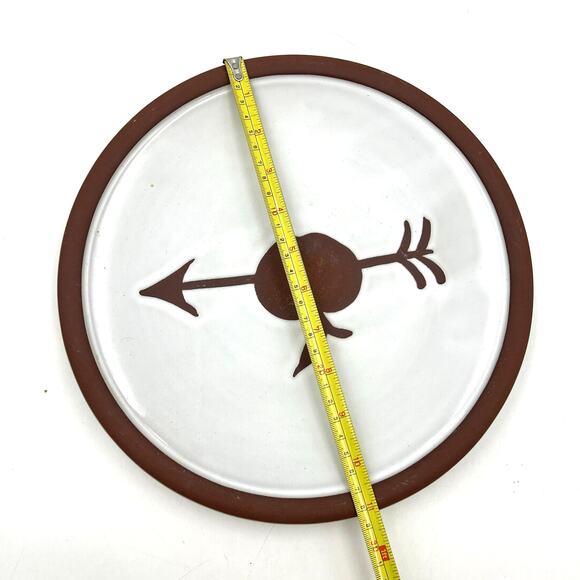 Stephen Pearce Pottery Apple & Arrow Plate 11" Rustic Dinnerware - Picture 4 of 5